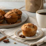 Muffins served with coffee