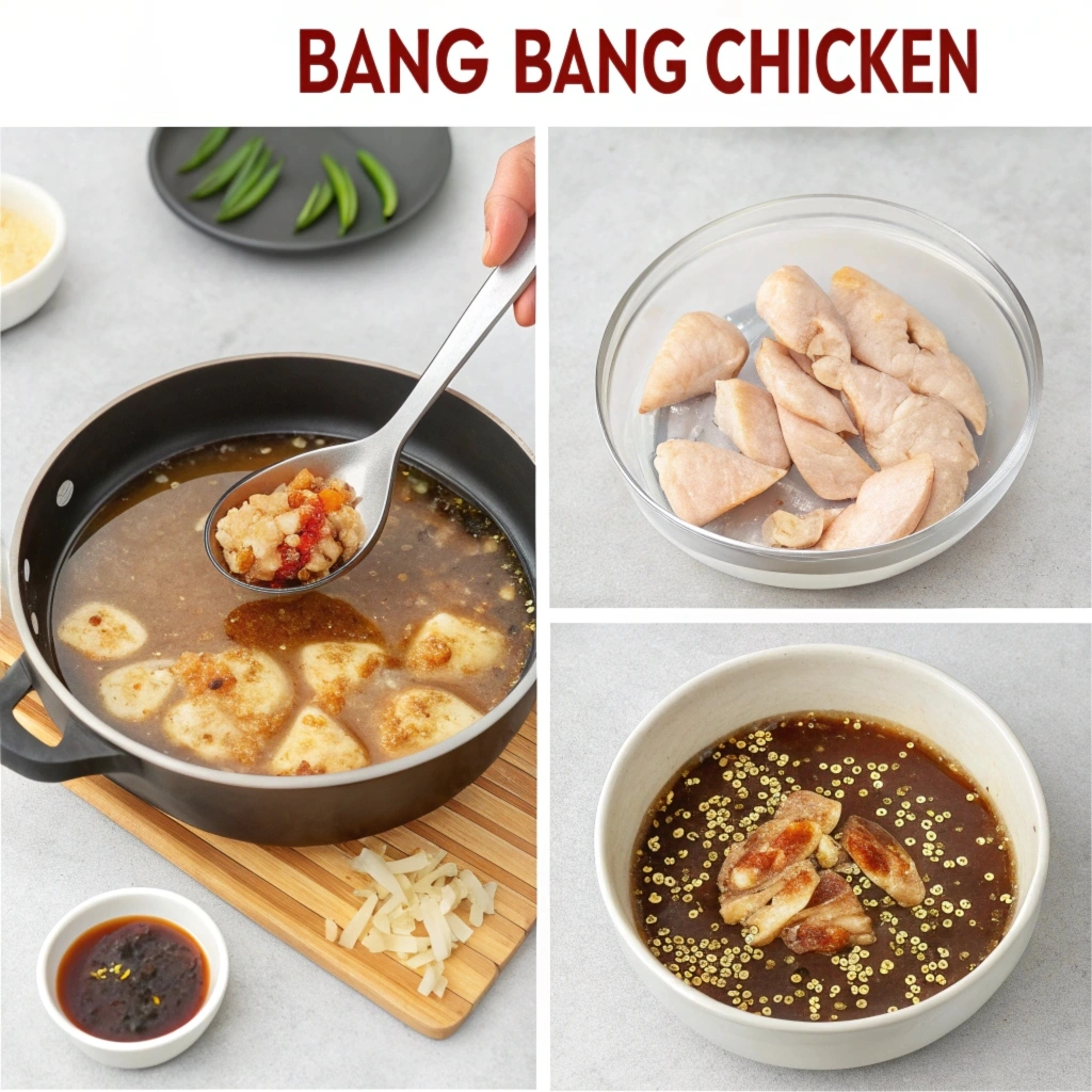 Preparing Bang Bang Chicken