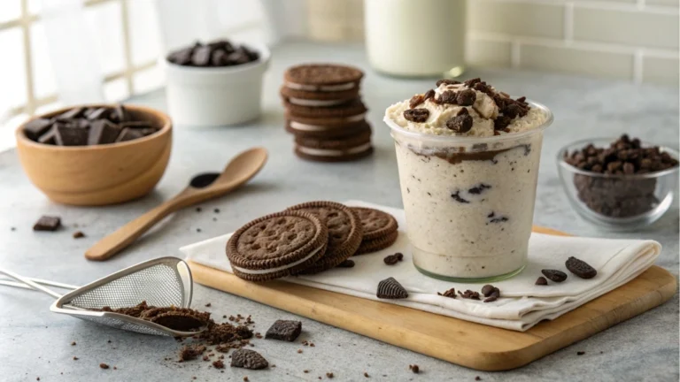 Hy-Vee To-Go Cookies & Cream Mix Displayed with Ingredients