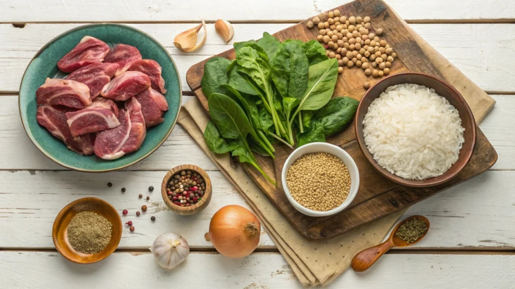  Garnishing Lebanese dish with parsley.