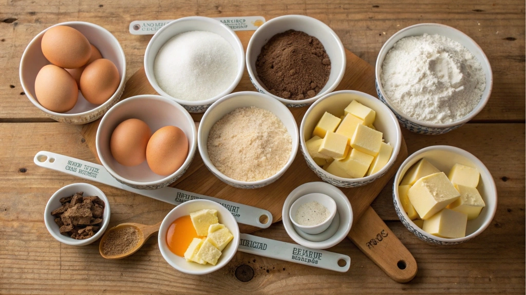 Ingredients for cinnamon sugar donut muffins