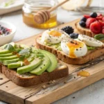 A variety of toastul styles arranged on a wooden board