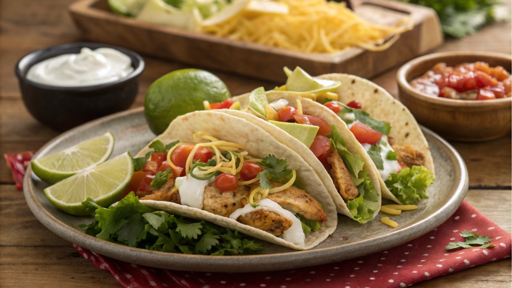 A bowl of vibrant homemade chicken taco seasoning surrounded by fresh spices