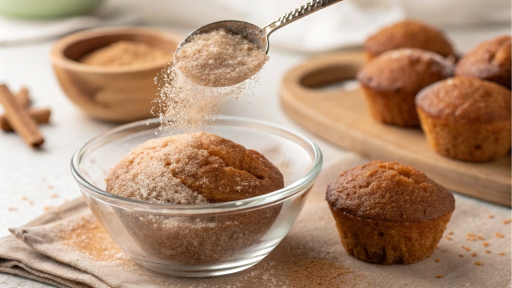 Coating muffins with cinnamon sugar