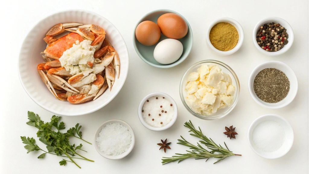 Ingredients for Crab Brûlée