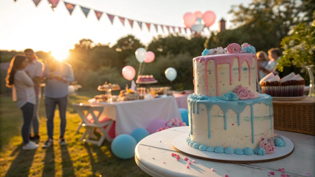 Gender reveal cake mishap