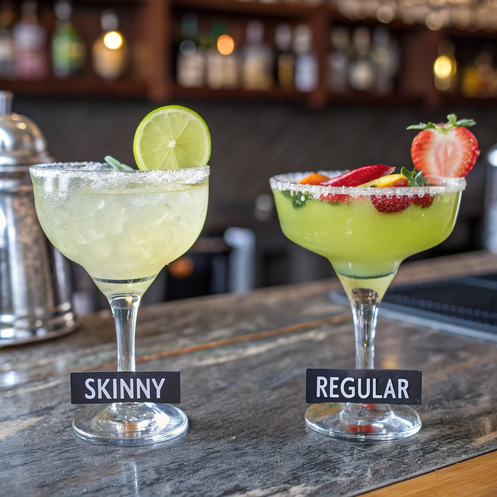 What is the difference between a skinny margarita and a regular margarita?