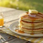 Classic stack of pancakes made with Aunt Jemima Pancake Mix