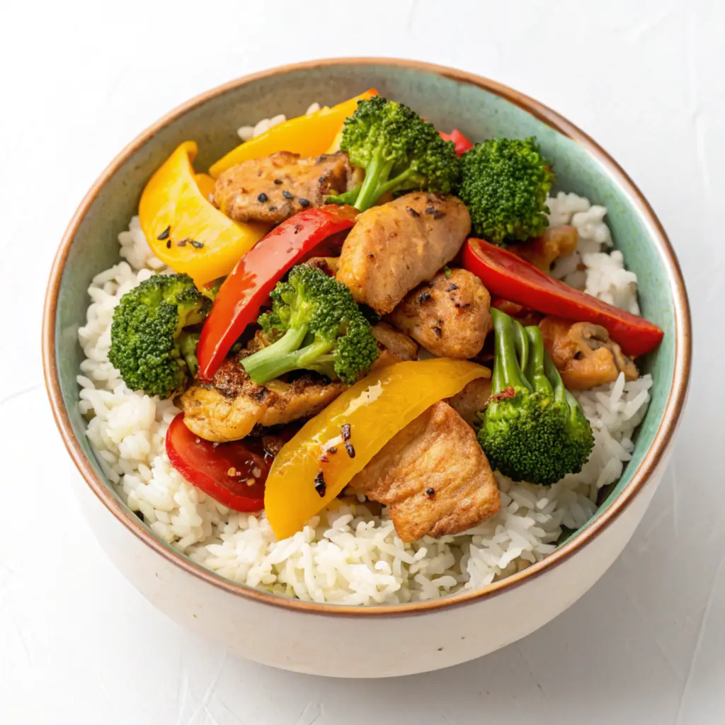 recipes using kraft asian dressing chicken and yellow peppers​