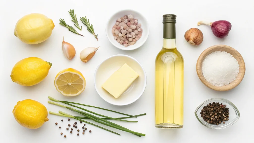 Ingredients for Lemon Beurre Blanc