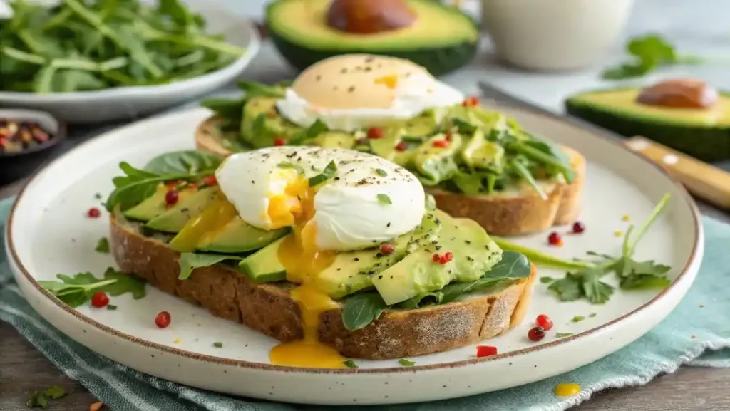 Keto Avocado Eggs Benedict variation